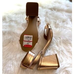 Linea Paolo Emmie Chunky Velcro Comfort Ankle Sandal Bronze 6 NWOB*